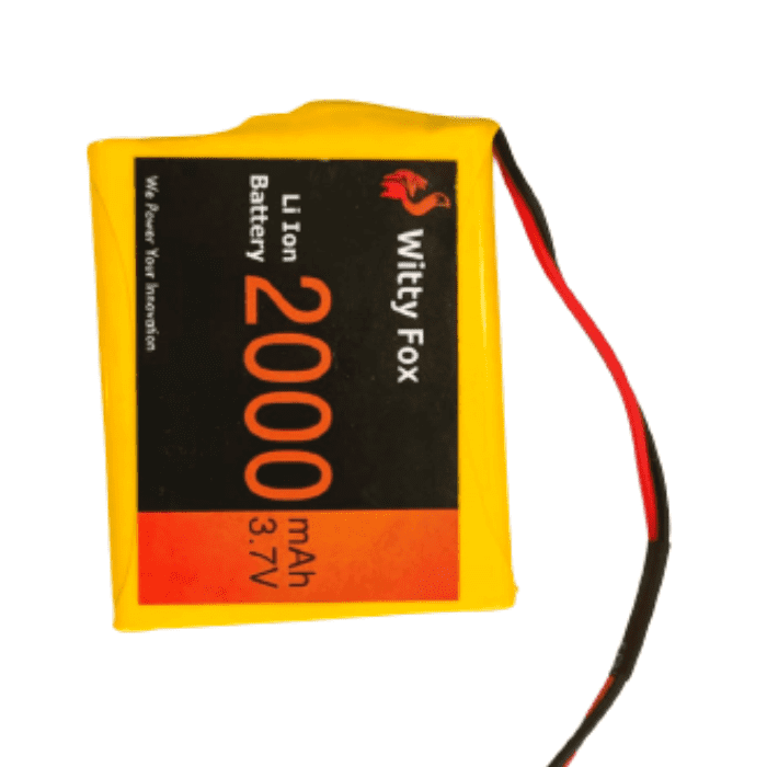 3.7v 2000mah li-ion single cell prismatic battery (yellow)