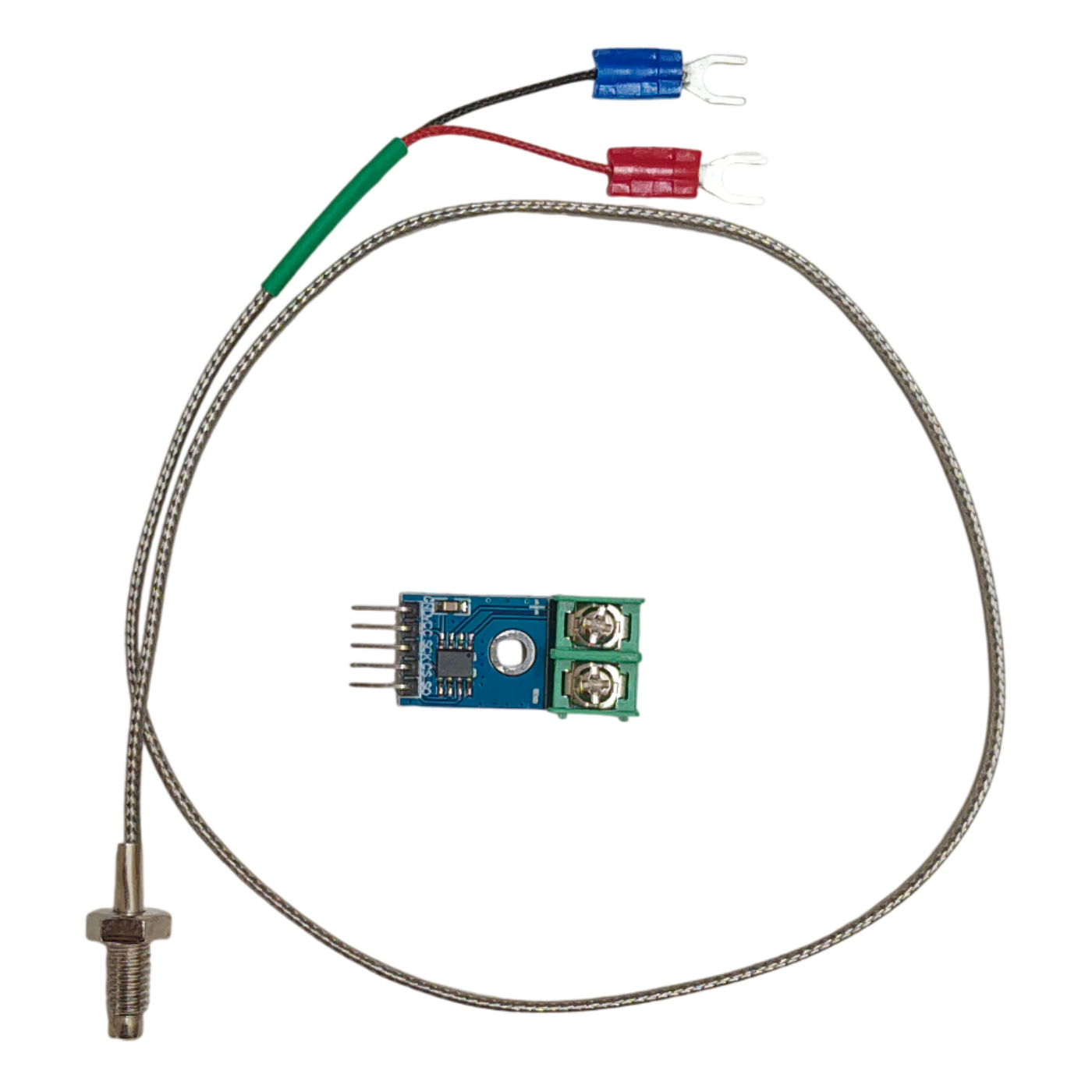 Dc 3-5V Max6675 Module + K Type Thermocouple Temperature Sensor Thermocouple Sensor Set M6 Screw And Jumper Wire F To F 5Pcs