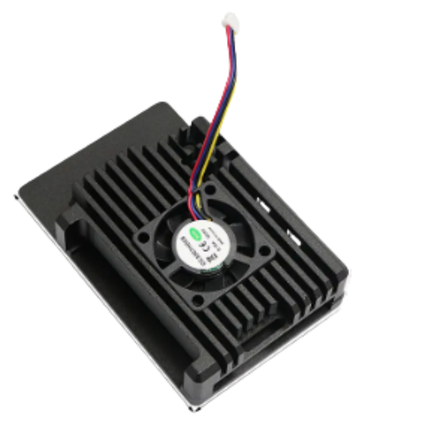 Metal Case with Cooling Fan for Raspberry Pi 4 Black Aluminum Enclosure